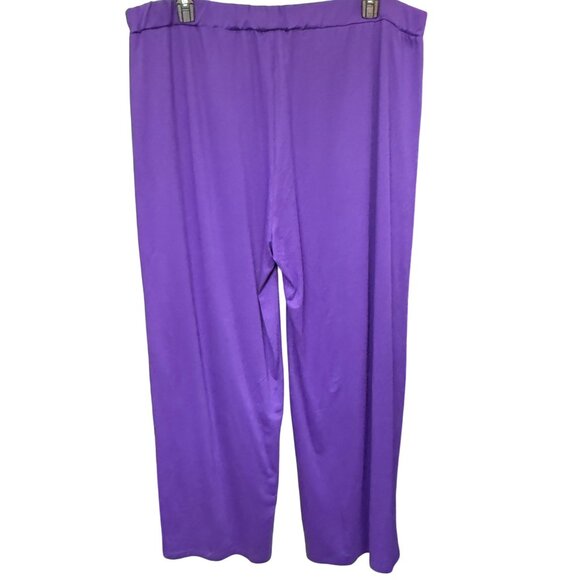 Purple 2-Piece Relaxed Fit Lounge Set Comfortable & Stretchy Women's Size 5XL - Picture 4 of 7